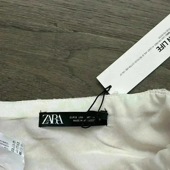 ✨🆕Zara🆕✨ | Purple, pink and white mini gingham checkered tweed tube top - Picture 11 of 12